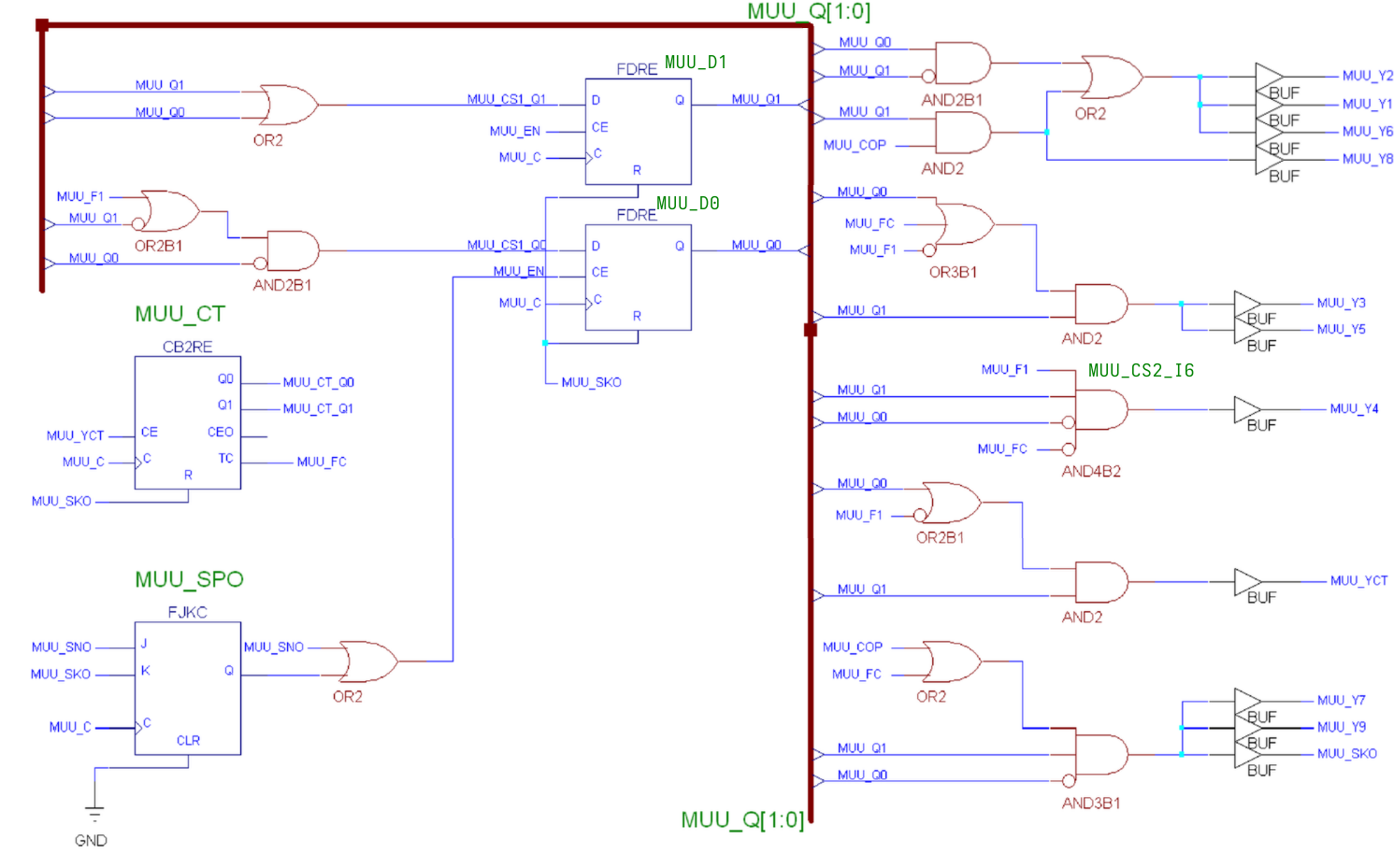Логическая схема местного устройства управления